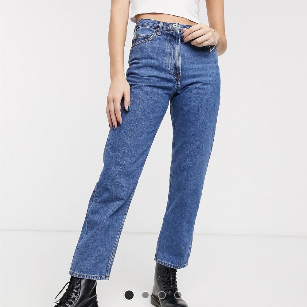 COLLUSION x006 vintage mom jeans in dark wash blue